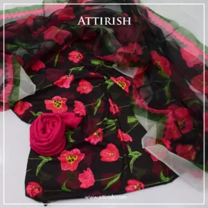 Crepe Suit With Organza Dopatta-ACH1