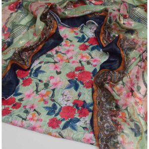 Broshia lawn shirt and Monark dupatta-BM11