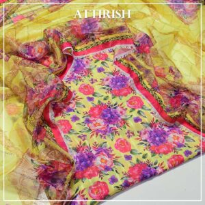 Broshia lawn shirt and Monark dupatta-BM40