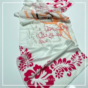 Digital Printed Lawn Calligraphy Scarf For Unisex-AOD102